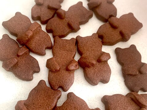 【バレンタインに】ココアくまクッキー